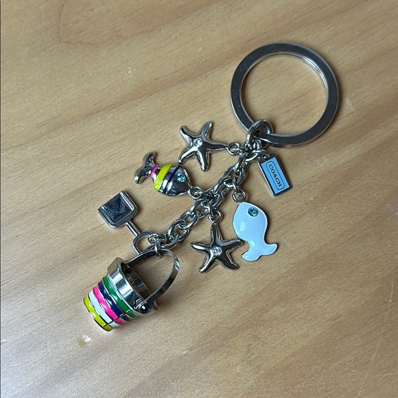 RESERVED @jenbow630 COACH Silver and Multicolor Keychain - Picture 1 of 5